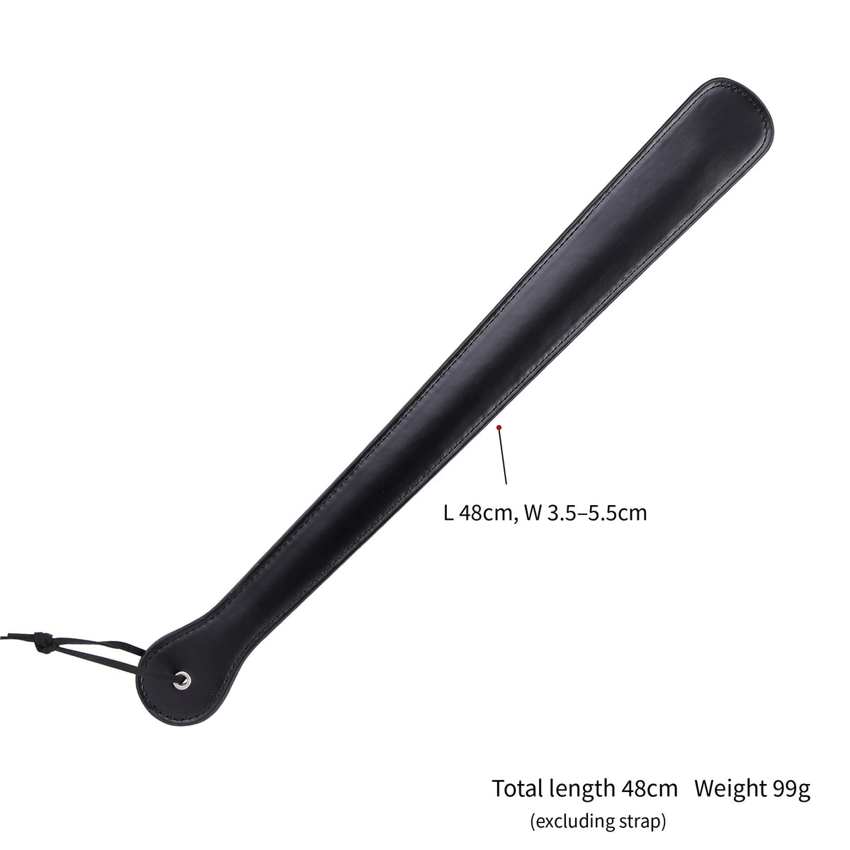 Long Paddle, 48cm black tapered paddle