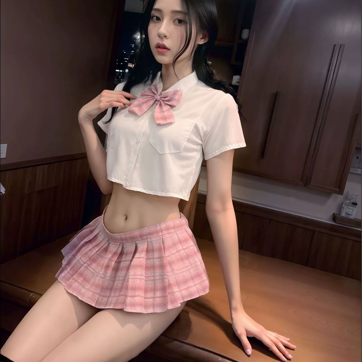 Momo schoolgirl set side view