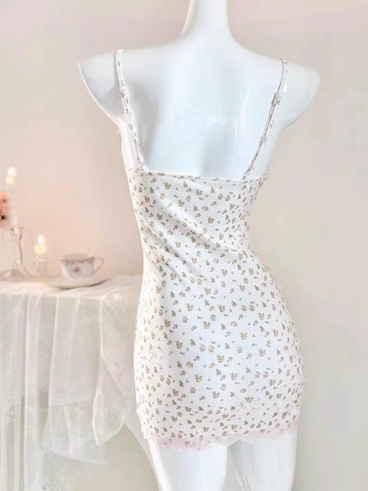 Poppy floral nightdress back view